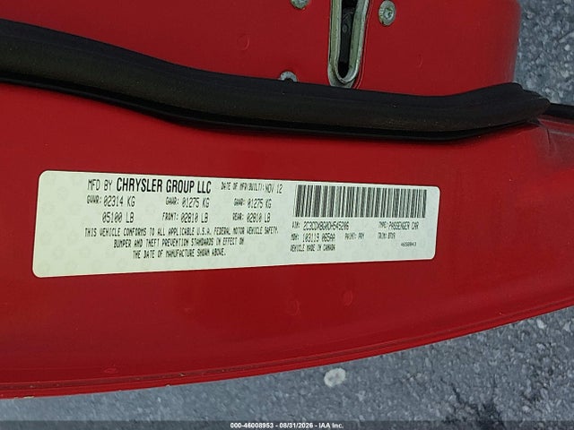 46008953 :رقم المزاد ، 2C3CDXBG0DH545206 vin ، 2013 Dodge Charger Se مزاد بيع