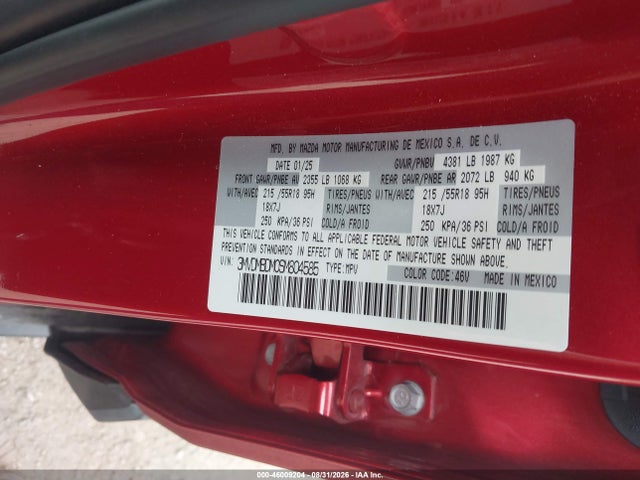 Aukcja sprzedaży 2025 Mazda Cx-30 2.5 S Premium Package, vin: 3MVDMBDM0SM804585, numer aukcji: 46009204