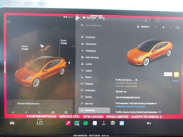 Tesla Model 3 Long Range Dual Motor All-wheel Drive 2022 5YJ3E1EBXNF131413 Image 7