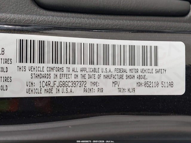 Продажа на аукционе авто 2016 Jeep Grand Cherokee Summit, vin: 1C4RJFJG8GC397372, номер лота: 46009570
