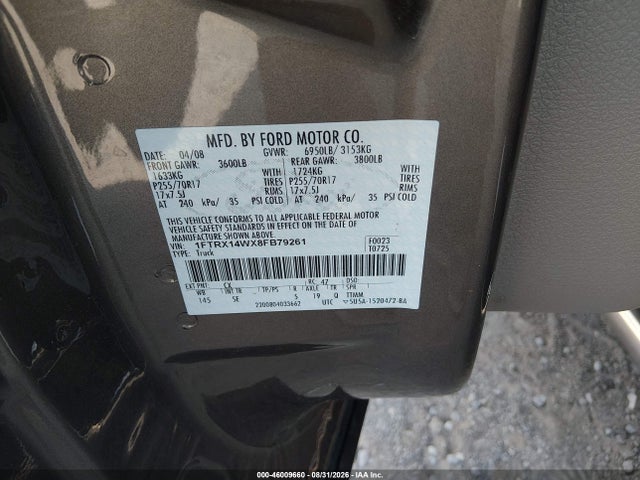Aukcja sprzedaży 2008 Ford F-150 Stx/xl/xlt, vin: 1FTRX14WX8FB79261, numer aukcji: 46009660