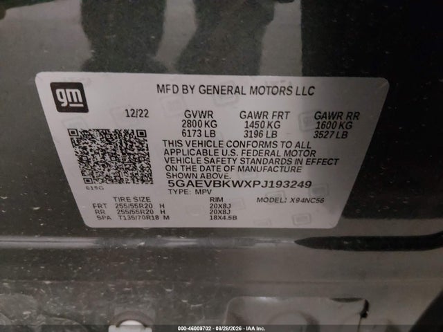 Aukcja sprzedaży 2023 Buick Enclave Premium Awd, vin: 5GAEVBKWXPJ193249, numer aukcji: 46009702