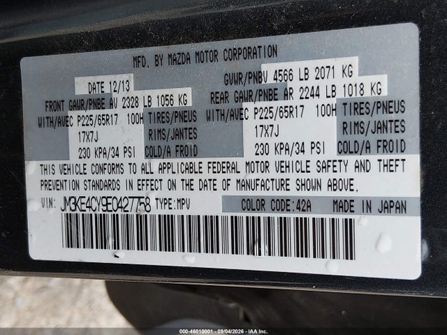 Mazda Cx-5 Touring 2014 JM3KE4CY9E0427758 Image 9