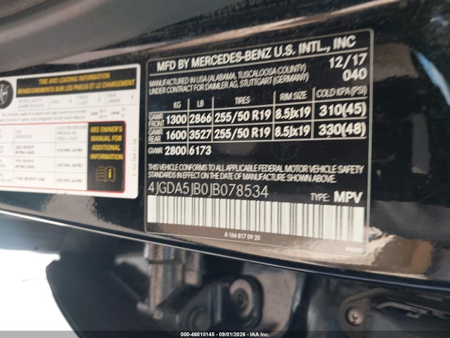 Продажа на аукционе авто 2018 Mercedes-benz Gle 350, vin: 4JGDA5JB0JB078534, номер лота: 46010145