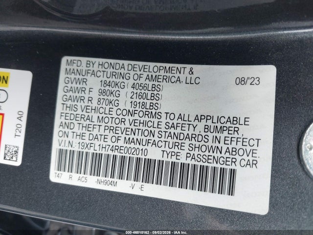 Honda Civic Ex-l 2024 19XFL1H74RE002010 Image 9