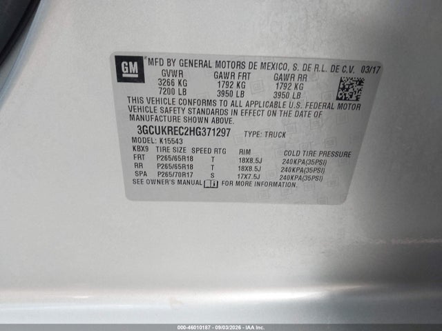 Chevrolet Silverado 1500 Lt 2017 3GCUKREC2HG371297 Image 9