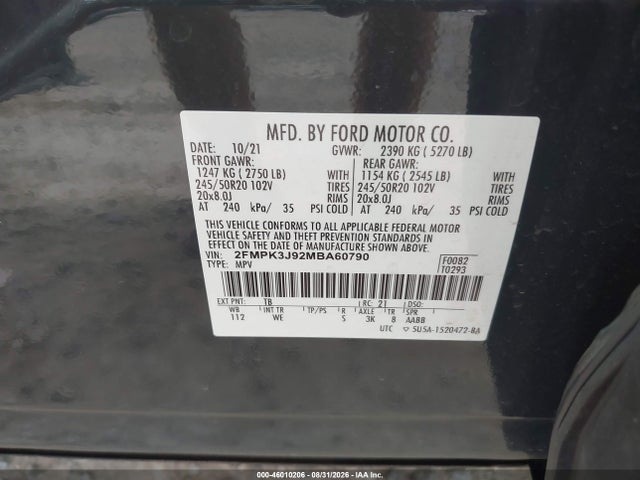 Ford Edge St-line 2021 2FMPK3J92MBA60790 Image 9