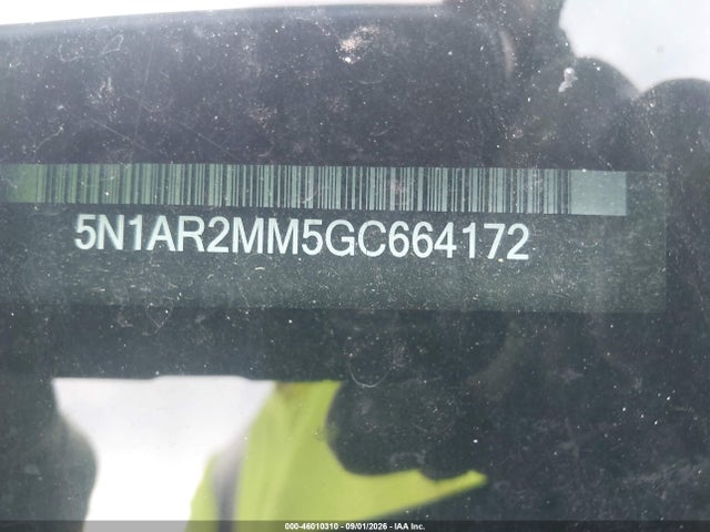 Aukcja sprzedaży 2016 Nissan Pathfinder Sl, vin: 5N1AR2MM5GC664172, numer aukcji: 46010310