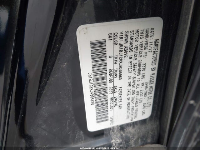 Aukcja sprzedaży 2018 Nissan Rogue Sport Sv, vin: JN1BJ1CRXJW205980, numer aukcji: 46010391