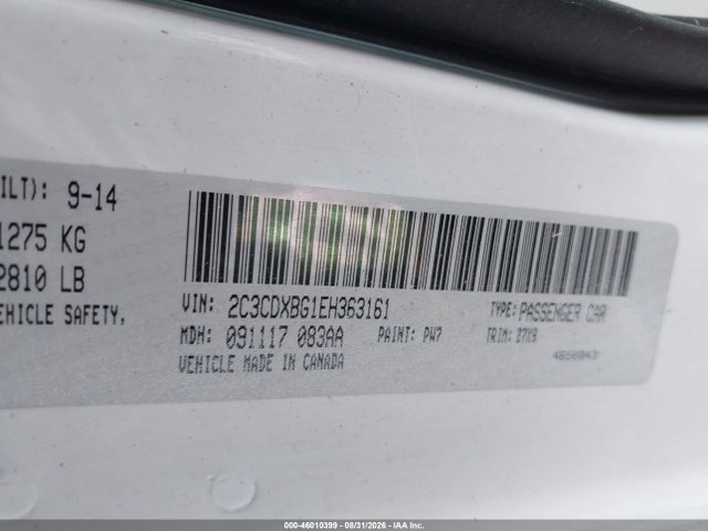 Aukcja sprzedaży 2014 Dodge Charger Se, vin: 2C3CDXBG1EH363161, numer aukcji: 46010399