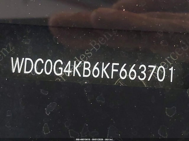 Aukcja sprzedaży 2019 Mercedes-benz Glc 300 4matic, vin: WDC0G4KB6KF663701, numer aukcji: 46010418