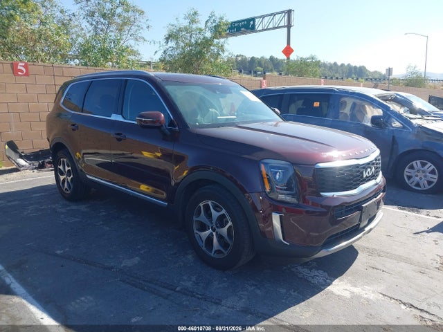 46010708 :رقم المزاد ، 5XYP34HC2NG263880 vin ، 2022 Kia Telluride Ex مزاد بيع
