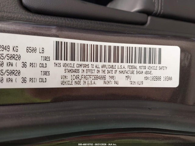 Jeep Grand Cherokee Altitude 2015 1C4RJFAG7FC684006 Image 9