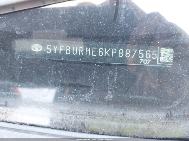 Продаж на аукціоні авто 2019 Toyota Corolla Se, vin: 5YFBURHE6KP887565, номер лоту: 46010939