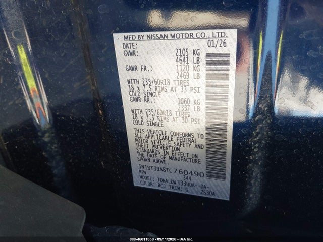 Nissan ROGUE SV 2026 5N1BT3BA8TC760490 Image 9
