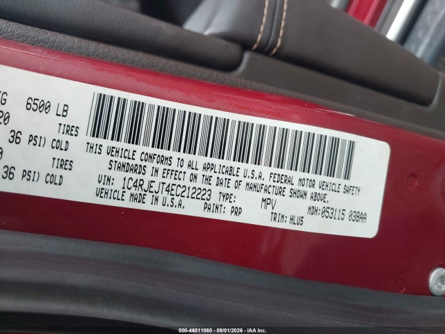 Продаж на аукціоні авто 2014 Jeep Grand Cherokee Summit, vin: 1C4RJEJT4EC212223, номер лоту: 46011060