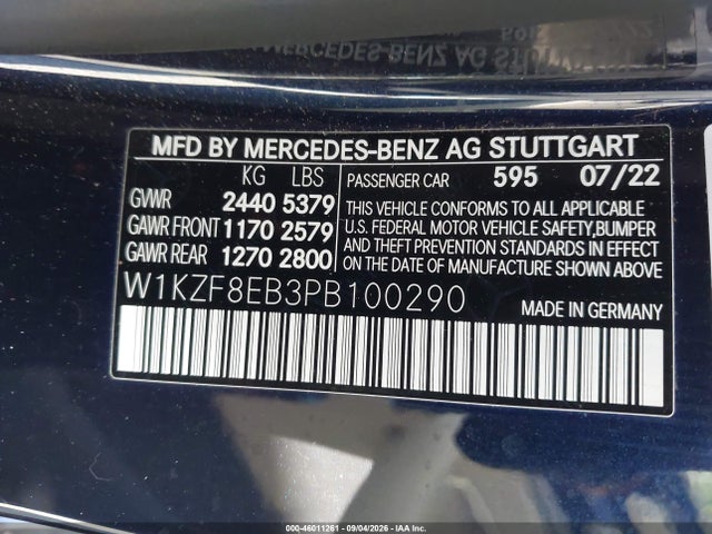 Продаж на аукціоні авто 2023 Mercedes-benz E 350 4matic, vin: W1KZF8EB3PB100290, номер лоту: 46011261