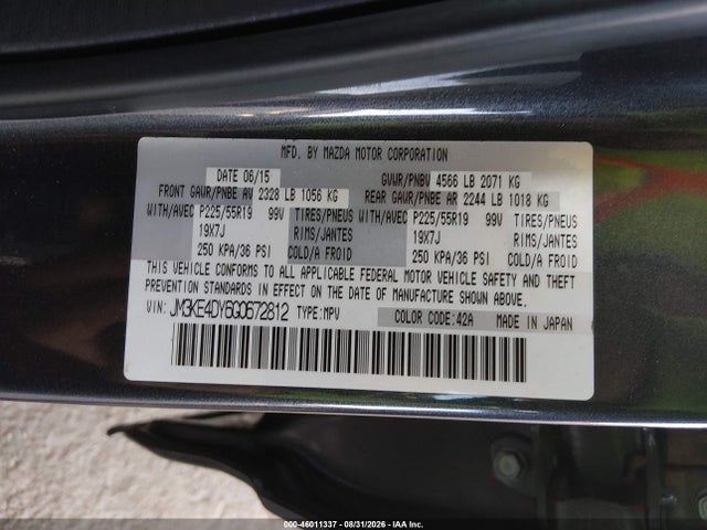 46011337 :رقم المزاد ، JM3KE4DY6G0672812 vin ، 2016 Mazda Cx-5 Grand Touring مزاد بيع