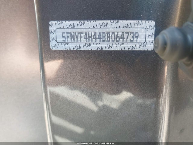 2011 Honda Pilot Ex მანქანა იყიდება აუქციონზე, vin: 5FNYF4H44BB064739, აუქციონის ნომერი: 46011365