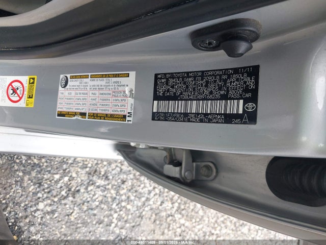 Aukcja sprzedaży 2011 Toyota Corolla Le, vin: JTDBU4EEXB9168235, numer aukcji: 46011409