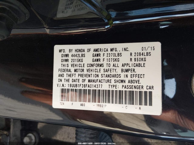 Продажа на аукционе авто 2015 Acura Tlx, vin: 19UUB1F36FA014377, номер лота: 46011489