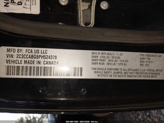 46011592 :رقم المزاد ، 2C3CCABG6PH524378 vin ، 2023 Chrysler 300 300s مزاد بيع