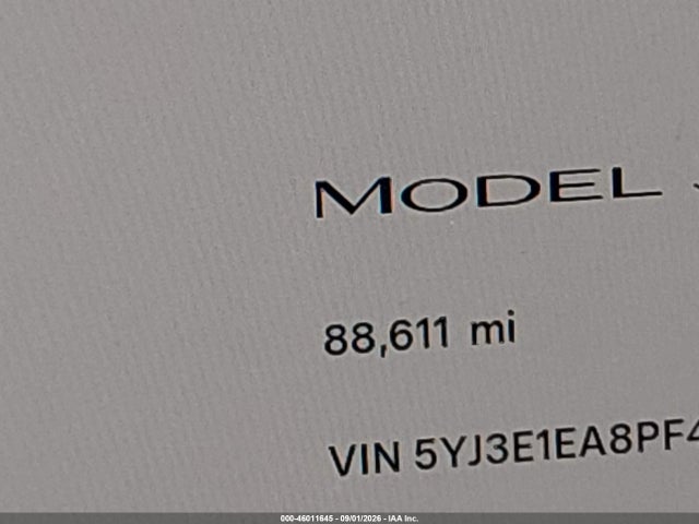 46011645 :رقم المزاد ، 5YJ3E1EA8PF453350 vin ، 2023 Tesla Model 3 Rear-wheel Drive مزاد بيع