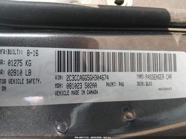 Aukcja sprzedaży 2016 Chrysler 300 300s Alloy Edition, vin: 2C3CCAGG5GH304674, numer aukcji: 46011733