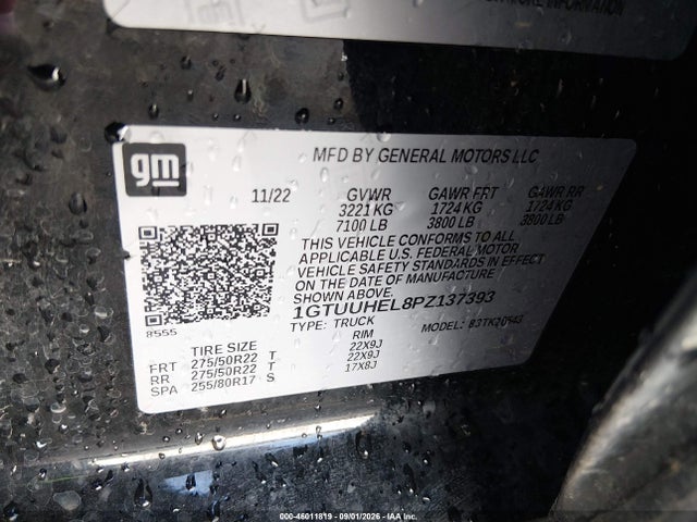 2023 Gmc Sierra 1500 4wd  Short Box Denali Ultimate მანქანა იყიდება აუქციონზე, vin: 1GTUUHEL8PZ137393, აუქციონის ნომერი: 46011819