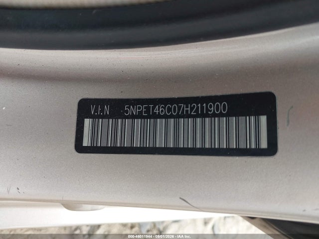 Продажа на аукционе авто 2007 Hyundai Sonata Gls/gls W/xm, vin: 5NPET46C07H211900, номер лота: 46011944