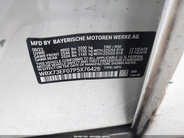 BMW X1 Xdrive28i 2023 WBX73EF07P5X76426 Image 9