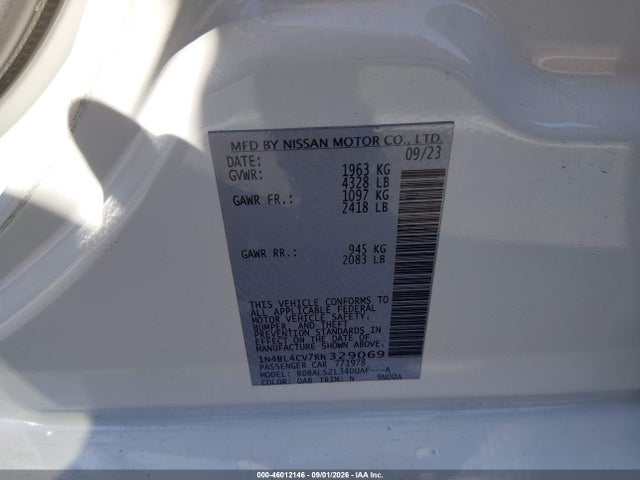 Продажа на аукционе авто 2024 Nissan Altima Sr Fwd, vin: 1N4BL4CV7RN329069, номер лота: 46012146