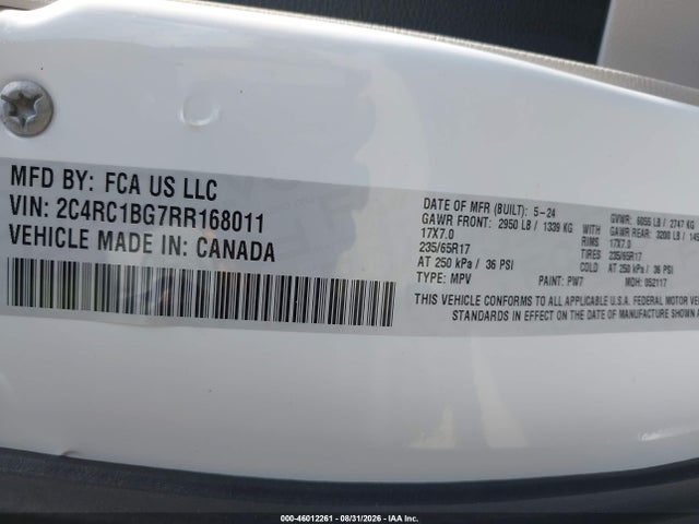 Chrysler Pacifica Touring L 2024 2C4RC1BG7RR168011 Image 9