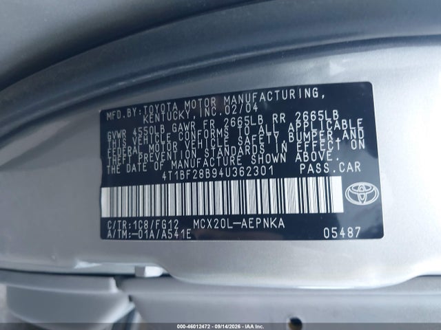 Продаж на аукціоні авто 2004 Toyota Avalon Xl, vin: 4T1BF28B94U362301, номер лоту: 46012472