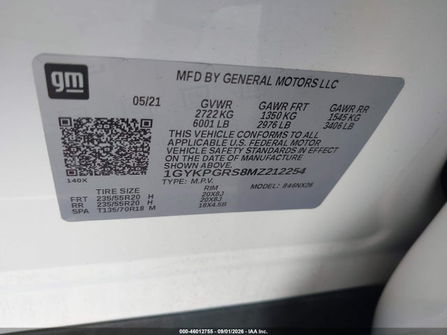 Aukcja sprzedaży 2021 Cadillac Xt6 Awd Sport, vin: 1GYKPGRS8MZ212254, numer aukcji: 46012755
