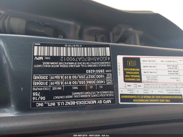 46012879 :رقم المزاد ، 4JGDA5HB7GA790012 vin ، 2016 Mercedes-benz Gle 350 4matic مزاد بيع