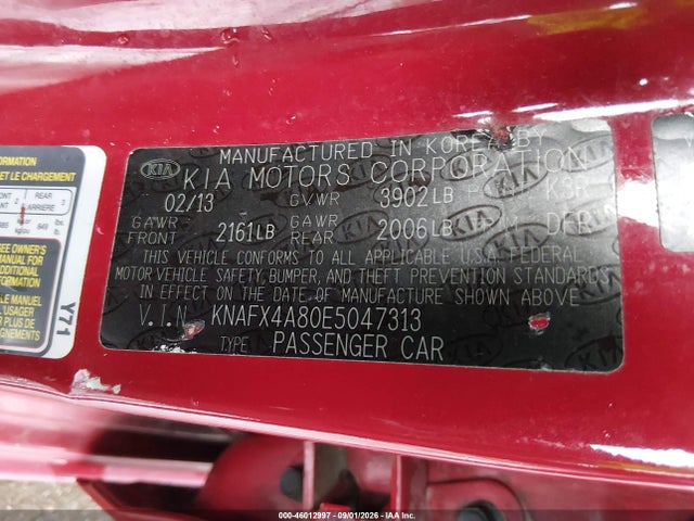 Aukcja sprzedaży 2014 Kia Forte Ex, vin: KNAFX4A80E5047313, numer aukcji: 46012997