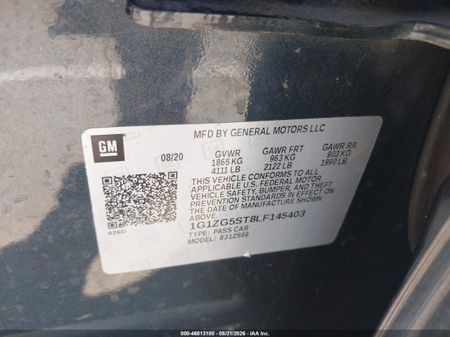 1G1ZG5ST8LF145403 Chevrolet Malibu Fwd Rs
