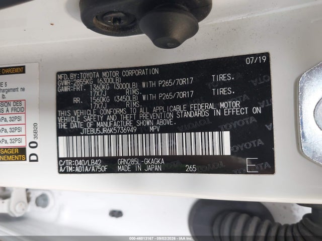 Toyota 4runner Sr5 Premium 2019 JTEBU5JR6K5736949 Image 9