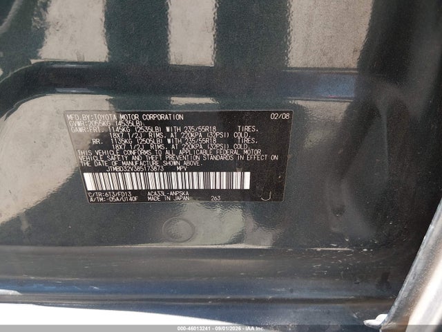 Продаж на аукціоні авто 2008 Toyota Rav4 Sport, vin: JTMBD32V385173873, номер лоту: 46013241