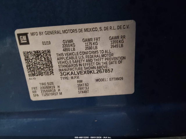 3GKALVEX0KL267857 GMC Terrain Slt