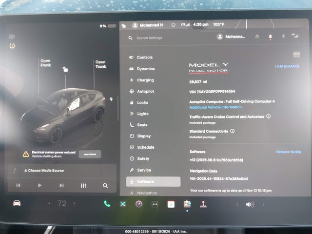 46013299 :رقم المزاد ، 7SAYGDEF0PF814554 vin ، 2023 Tesla Model Y Performance Dual Motor All-wheel Drive مزاد بيع