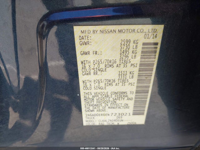 Nissan Frontier Sv 2014 1N6AD0ER6EN723021 Image 9