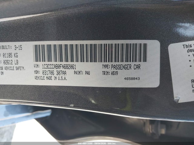1C3CCCAB0FN682061 Chrysler 200 Limited