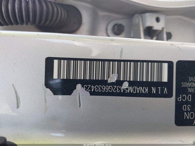 2016 Kia Rio Lx მანქანა იყიდება აუქციონზე, vin: KNADM5A32G6633423, აუქციონის ნომერი: 46013416