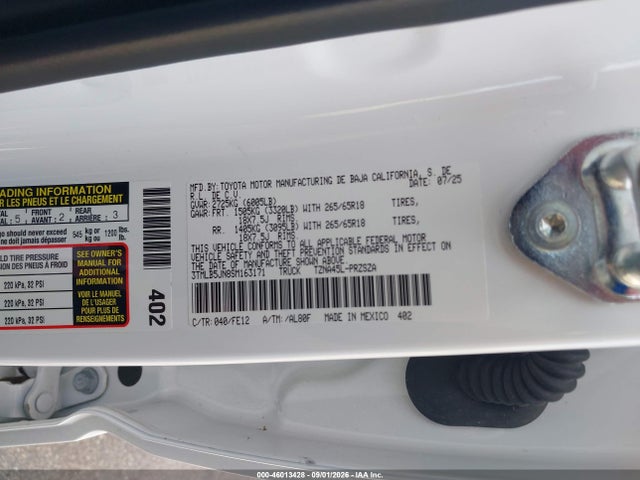 Aukcja sprzedaży 2025 Toyota Tacoma Trd Sport, vin: 3TMLB5JN8SM163171, numer aukcji: 46013428