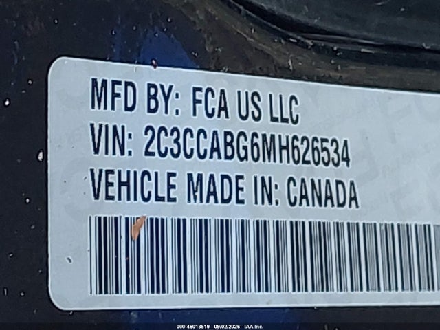 Aukcja sprzedaży 2021 Chrysler 300 300s, vin: 2C3CCABG6MH626534, numer aukcji: 46013519