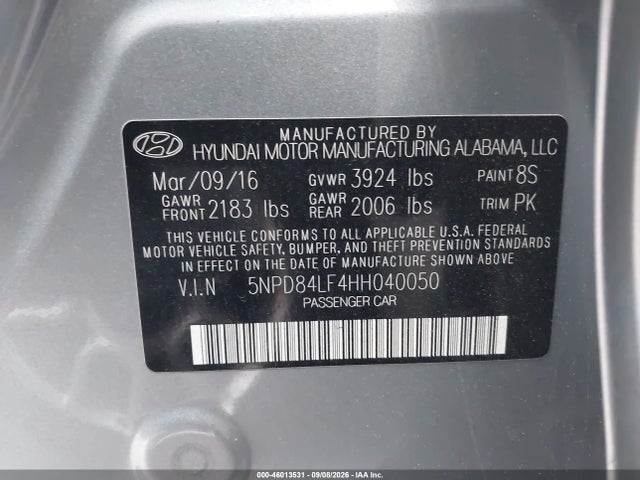 Hyundai ELANTRA SE 2017 5NPD84LF4HH040050 Image 9