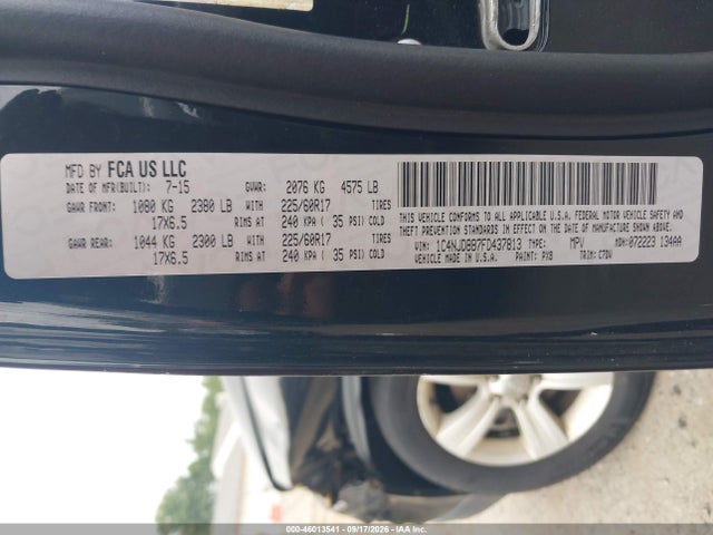 Aukcja sprzedaży 2015 Jeep Compass Sport, vin: 1C4NJDBB7FD437813, numer aukcji: 46013541