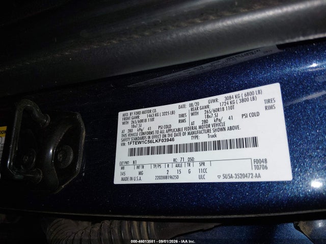 Ford F-150 Xlt 2020 1FTEW1C56LKF03946 Image 9